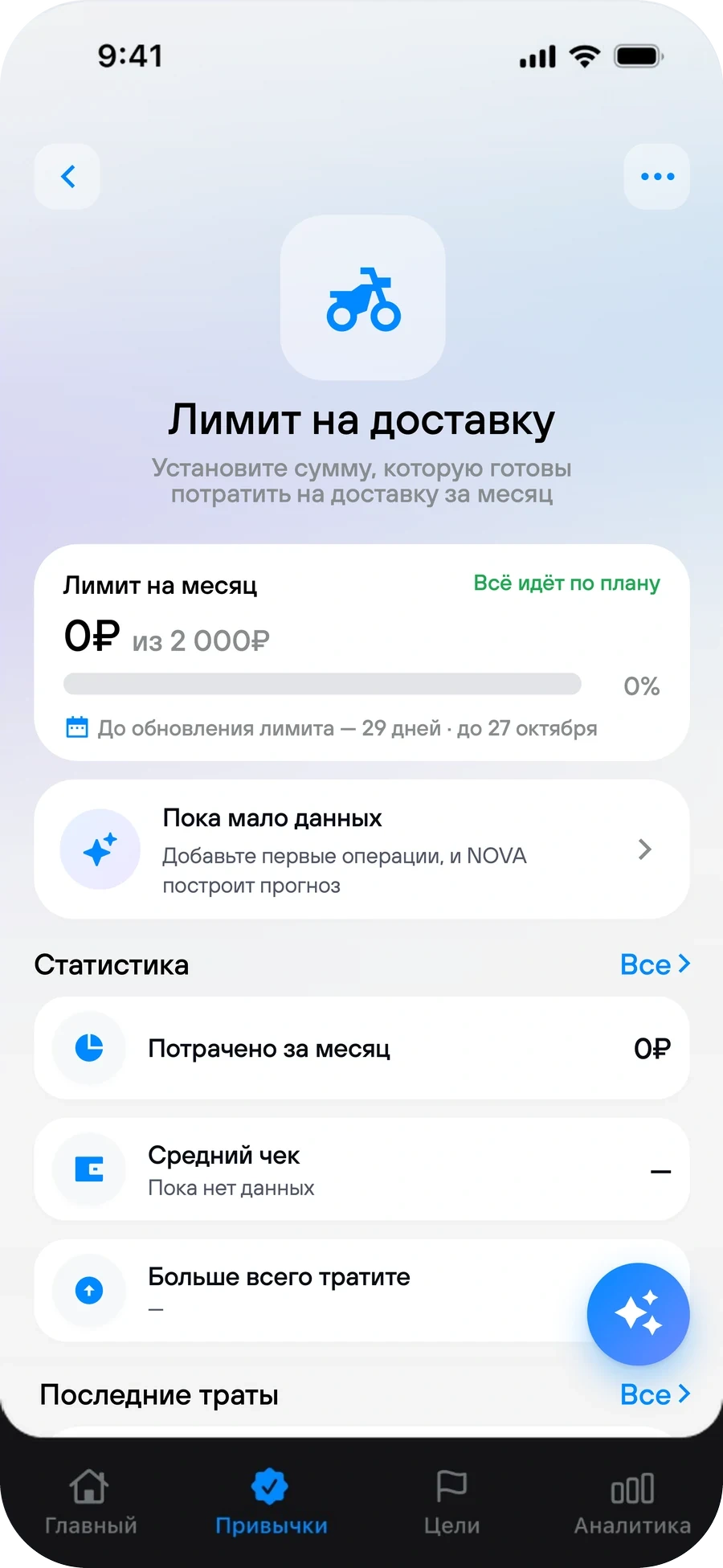 Страница новой привычки